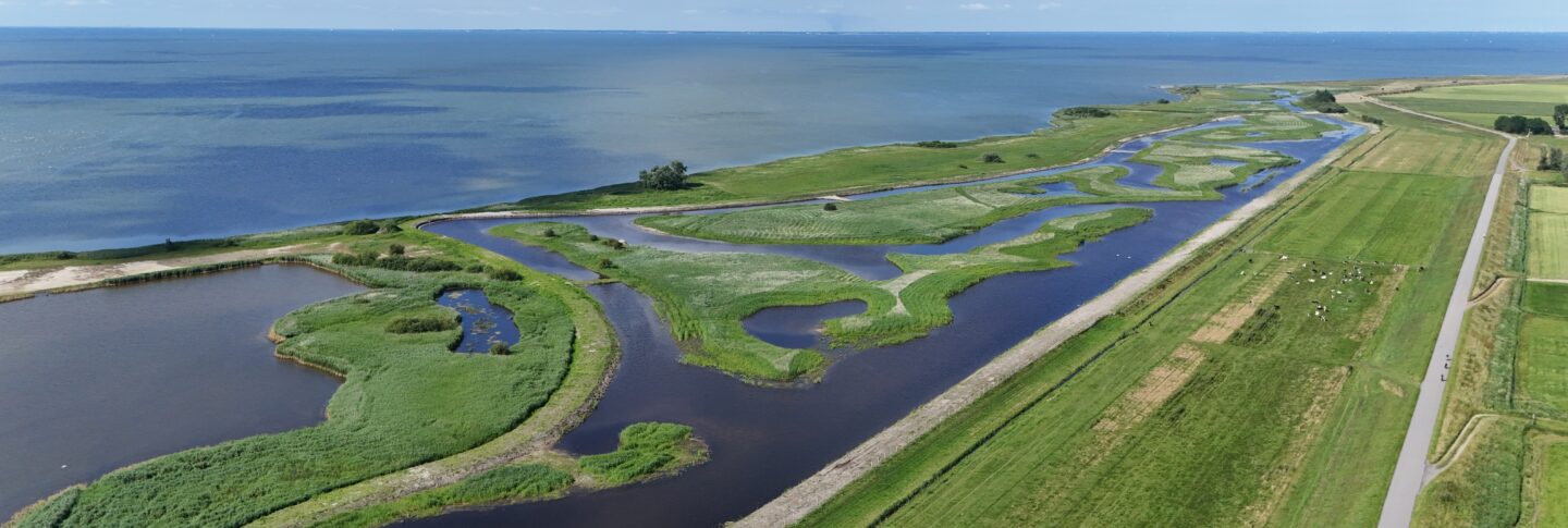 Luchtfoto van de Mokkebank