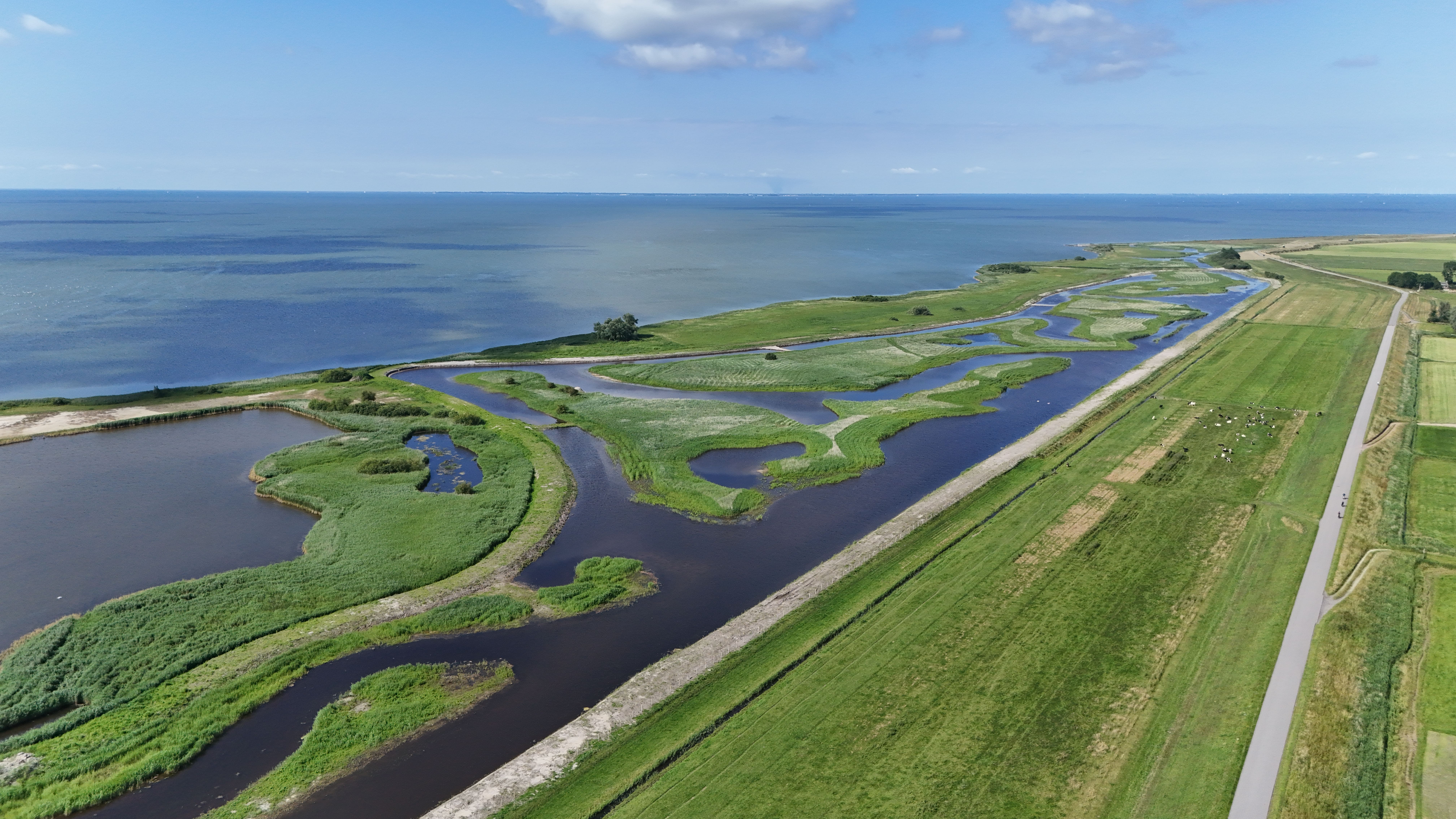 Luchtfoto van de mokkebank