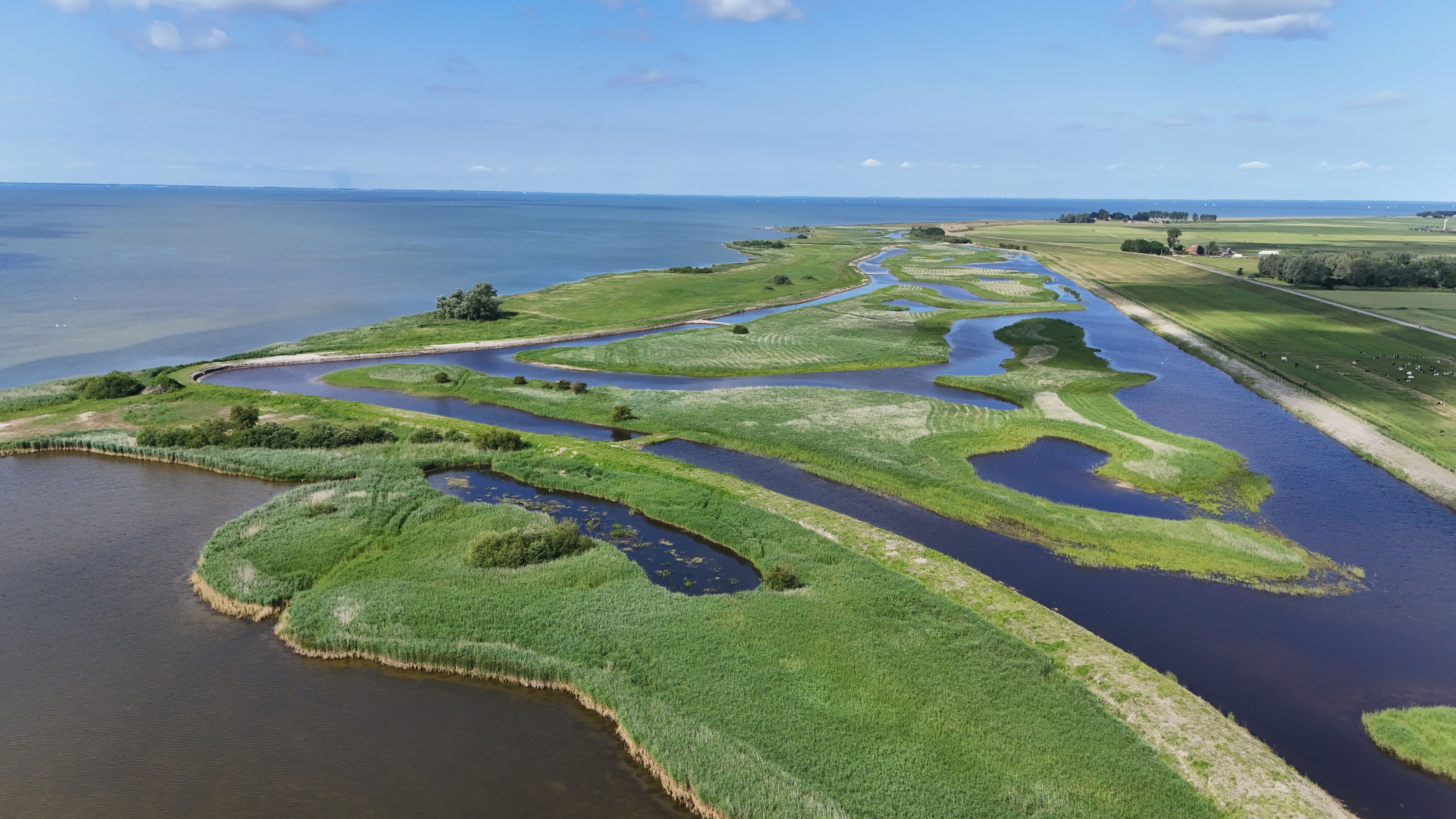 Luchtfoto van de mokkebank