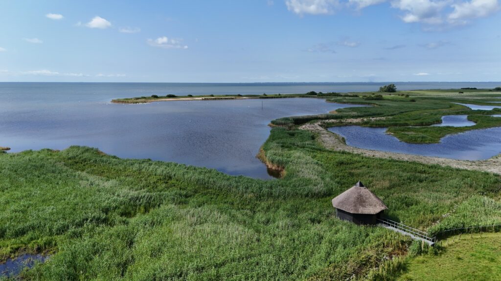 Luchtfoto van de mokkebank